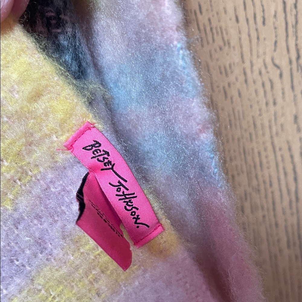 Betsey Johnson Pastel Plaid Scarf - Picture 3 of 3